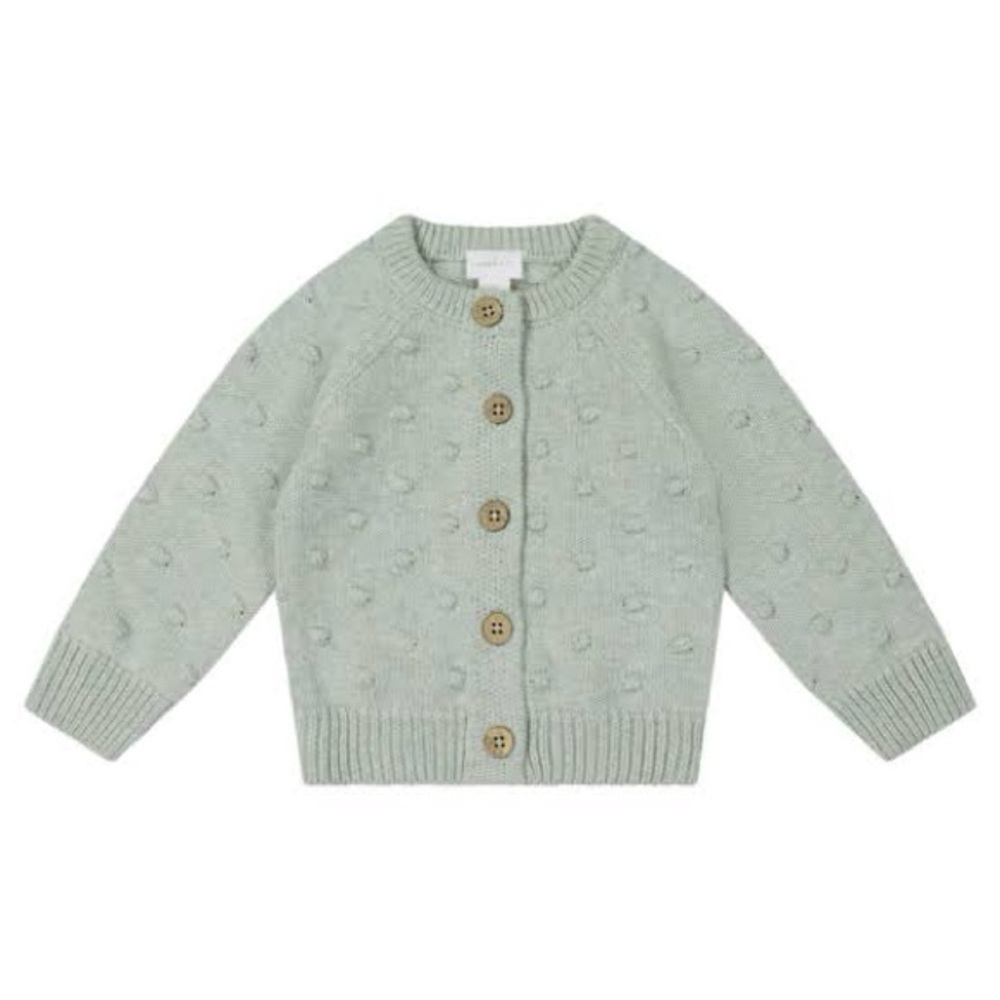 Kids Green Cardigan Sweater